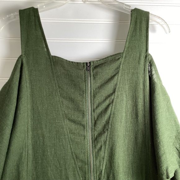 Soft Surroundings Emelia Dress Cold Shoulder Linen Blend Size Medium - Picture 5 of 9